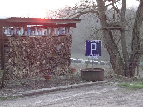 mur de bois lever soleil